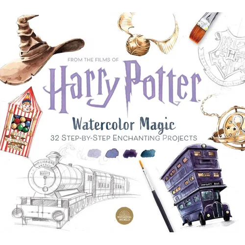 Harry Potter Watercolor Magic: 32 Step-By-Step Enchanting Projects (Harry Potter Crafts, Gifts for Harry Potter Fans)